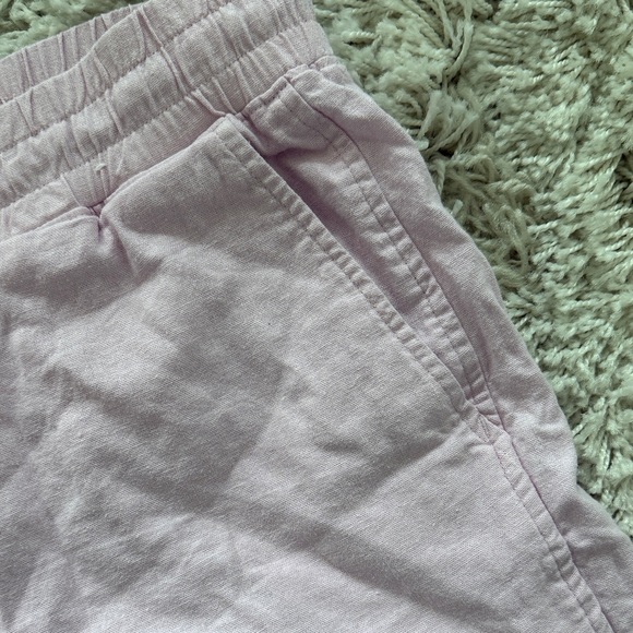 GAP Light Pink Linen Blend Shorts Size M - Picture 2 of 6